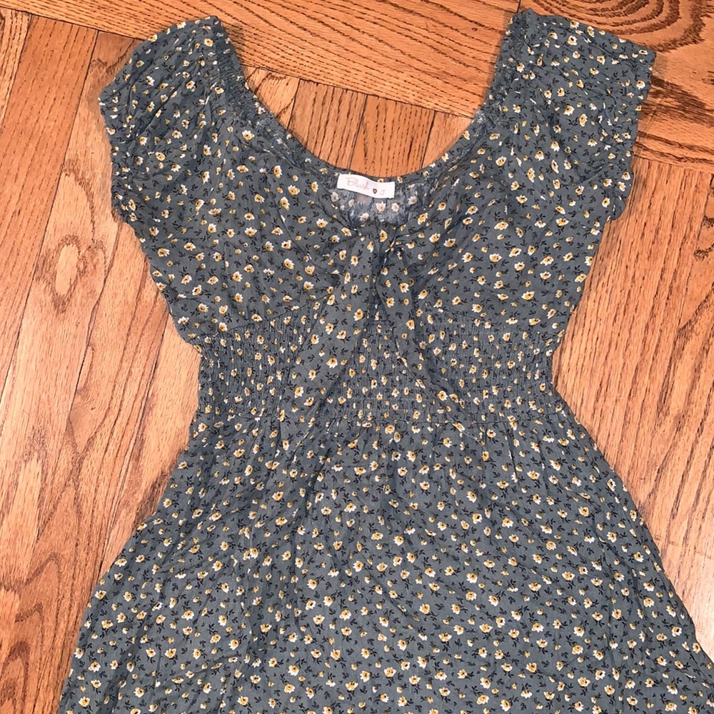 No Rest For Bridget Boutique, green, yellow and white floral sundress